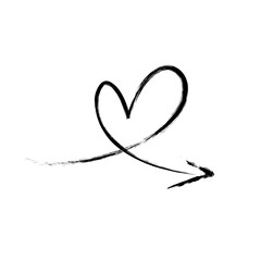 Wall Mural - arrow png, paint brush strokes arrow illustration