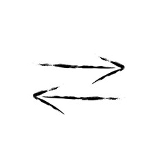 Wall Mural - arrow png, paint brush strokes arrow illustration