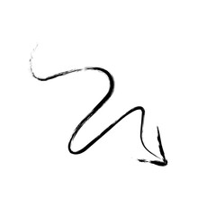 Wall Mural - arrow png, paint brush strokes arrow illustration