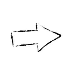 Wall Mural - arrow png, paint brush strokes arrow illustration