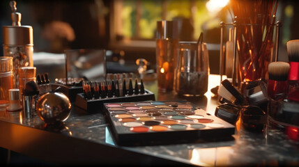 Poster - Luxury cosmetics on the table