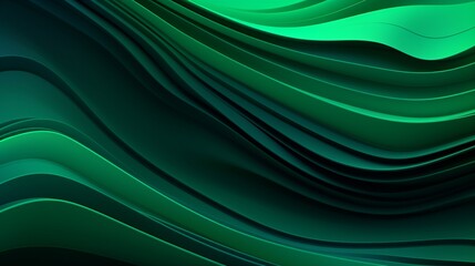 Wall Mural - Abstract organic green lines as wallpaper background illustration - Generative AI