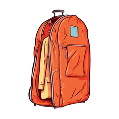 Canvas Print - Backpack adventure equipment for journey