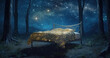 © pronoia - Comfortable sleep in the nature, concept illustration, generative ai