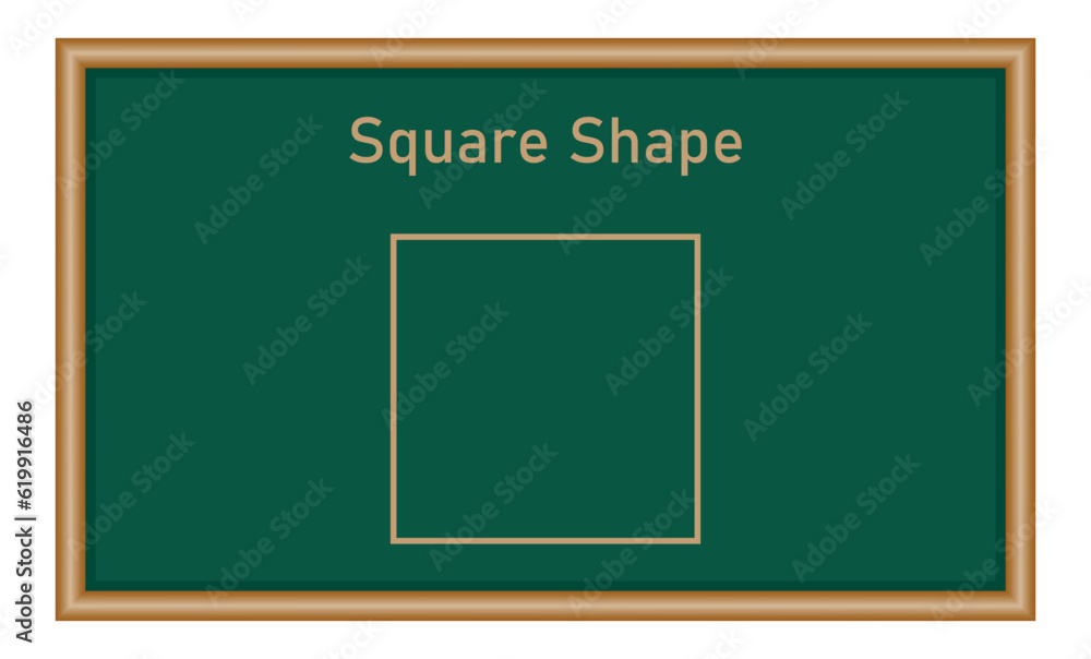 2D square shape in mathematics. Square shape drawing for kids ...