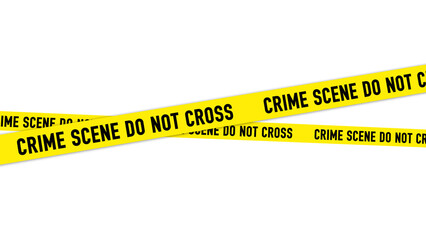 Crime scene do not cross tape line 3D Design Element – Transparent PNG, Police Line Graphic, Isolated Object for Crime Scene Design