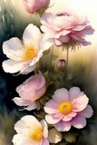 Fototapeta Kwiaty - bouquet of flowers generative with ai
