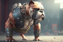 Dog Dressed As A Fighter, Generative AI
