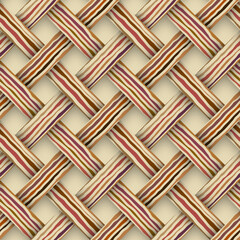 Leinwandbilder - Seamless vector image. Beige herringbone geometric pattern . Tribal native style. Vector image