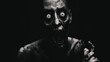 scary zombie man. monster Horror. Halloween 3d render background