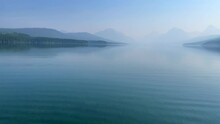 Beautiful Lake McDonald In Glacier National Park By West Glacier In Montana