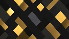 Abstract Geometric Background, Modern Texture, Concept Art, Geometric Gradient Pattern, Gold, Black Geometric Pattern, 