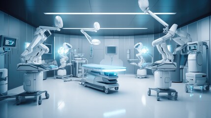 Poster - Clean modern operating room, AI generated