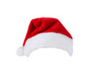 Red Santa Claus Christmas hat isolated cutout on transparent
