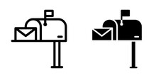 Mail Box Icon. Sign For Mobile Concept And Web Design. Vector Illustration