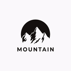 Wall Mural - mountain outdoors vector graphic in vintage style. adventure traveling wilderness adventure logo illustration template.