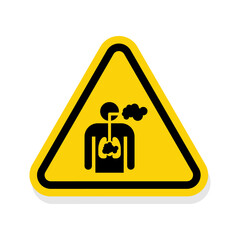 ISO Triangle Warning Sign: Inhalation Hazard Symbol (IS-2117)