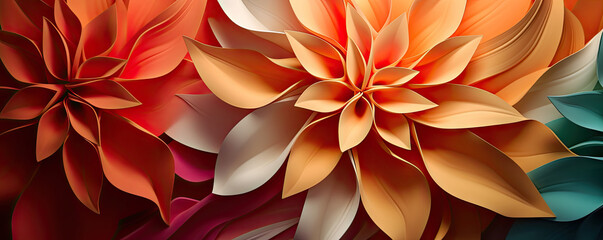 Wall Mural - Colorful abstract flower art. generative ai