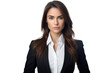 © JuanM - Close up of a businesswoman on a clear background. Generative AI