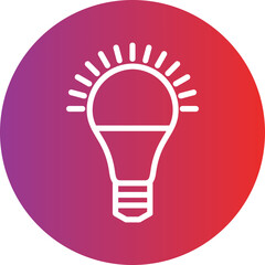 Poster - Vector Design Led Lamp Icon Style