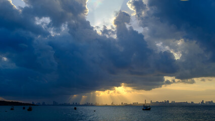 Wall Mural - beautiful sky before the rain fall