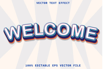 welcome text effect editable text effect 3d