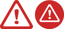 Vector Attention Sign With Exclamation Mark Icon. Danger Symbol. Risk Sign.