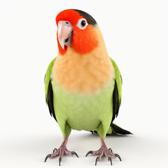 Poster - parrot isolated on white background