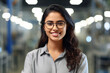 © Rafa Fernandez - Young latin woman Working as Engineer or Scientist in Technology Research Facility. AI Generative