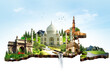 © muhammad - map of India monuments heritage sites landmarks and tours and travel destinations.