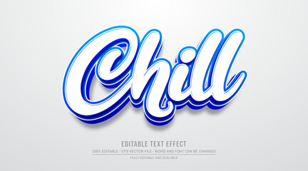 Editable text effect chill