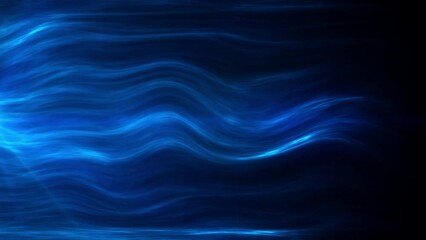 Wall Mural - abstract blue waves background with lens flare effect, seamless loopable