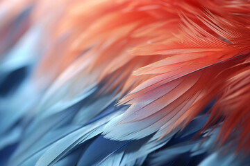Wall Mural - colorful feathers background as beautiful abstract wallpaper, generative ai