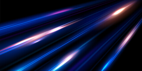beautiful light speed line background on black background abstract design vector illustration