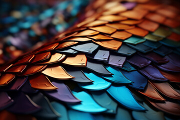 Poster - Snake skin abstract background texture semicircle. Beautiful background pattern texture for design . Generative AI technology.