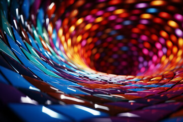 Aufkleber - Beautiful Abstract colourful modern circle background. Starburst dynamic wave.  Generative AI technology.