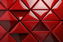  Triangular Tile Wallpaper With 3D Red Blocks