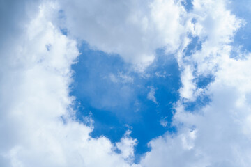 Wall Mural - White cloud on blue sky in sunny day