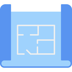 Sticker - blue print icon