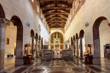 Interiors Of Santa Maria In Cosmedin Church In Rome, Italy