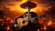 Colors of the Dead: Vibrant Mexican Day of the Dead Illustration