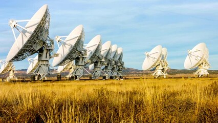 Exploring the Cosmos: The Very Large Satellite Array (VLA) near Socorro, New Mexico, USA, Unveiled in Breathtaking 4K Resolution