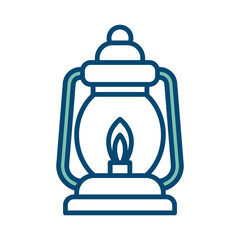 Wall Mural - oil lamp icon vector design template in white background