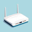 wireless router vector flat minimalistic isolated illustration