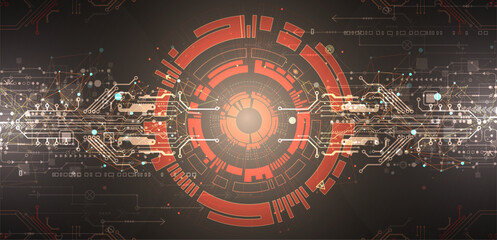 Abstract technology circuit board. Communication concept.