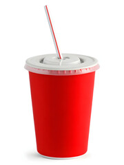 Red cup soft drinks realistic 3d realistic icon, AI Generative