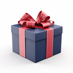 Poster - gift box with red ribbon