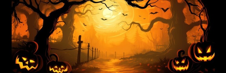 Halloween, the spookiest day of the year. Halloween background. Generative AI