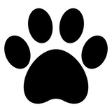 Black animal dog footprint paw