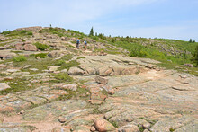 Picturesque Mountain Landscape With Hiking Trail In  Acadia National Park. State Of Maine. USA